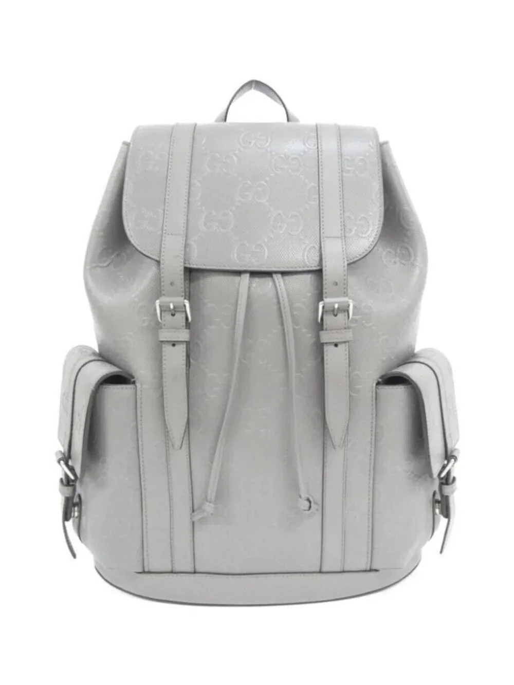 Gucci Gray GG Embossed Backpack